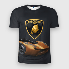 Мужская футболка 3D Slim с принтом Lamborghini в Курске, 100% полиэстер с улучшенными характеристиками | приталенный силуэт, круглая горловина, широкие плечи, сужается к линии бедра | bolide | car | italy | lamborghini | motorsport | power.prestige | автомобиль | автоспорт | болид | италия | ламборгини | мощь | престиж