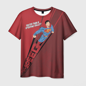 Мужская футболка 3D с принтом SPEED в Тюмени, 100% полиэфир | прямой крой, круглый вырез горловины, длина до линии бедер | man | steel | superman | vdzajul | супермен | супермэн