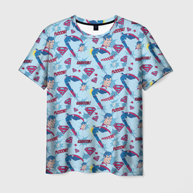 Мужская футболка 3D с принтом Plooow! , 100% полиэфир | прямой крой, круглый вырез горловины, длина до линии бедер | man | steel | superman | vdzajul | супермен | супермэн