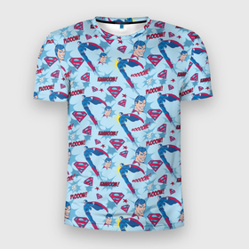 Мужская футболка 3D спортивная с принтом Plooow! в Курске, 100% полиэстер с улучшенными характеристиками | приталенный силуэт, круглая горловина, широкие плечи, сужается к линии бедра | man | steel | superman | vdzajul | супермен | супермэн