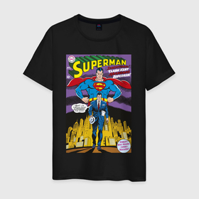Мужская футболка хлопок с принтом Clark Kent в Новосибирске, 100% хлопок | прямой крой, круглый вырез горловины, длина до линии бедер, слегка спущенное плечо. | man | steel | superman | vdzajul | супермен | супермэн