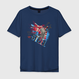 Мужская футболка хлопок Oversize с принтом Man of steel в Курске, 100% хлопок | свободный крой, круглый ворот, “спинка” длиннее передней части | man | steel | superman | vdzajul | супермен | супермэн