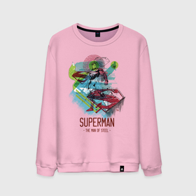 Мужской свитшот хлопок с принтом SUPERMAN в Санкт-Петербурге, 100% хлопок |  | man | steel | superman | vdzajul | супермен | супермэн