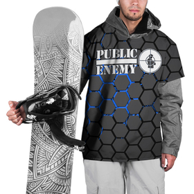 Накидка на куртку 3D с принтом PUBLIC ENEMY в Санкт-Петербурге, 100% полиэстер |  | Тематика изображения на принте: public enemy | rap | музыка | паблик энеми | рэп
