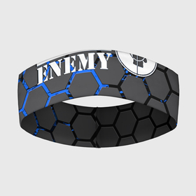Повязка на голову 3D с принтом PUBLIC ENEMY ,  |  | public enemy | rap | музыка | паблик энеми | рэп