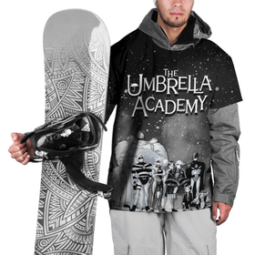 Накидка на куртку 3D с принтом The Umbrella Academy , 100% полиэстер |  | Тематика изображения на принте: the umbrella academy | umbrella | академия амбрелла | амбрелла | герб | зонтик