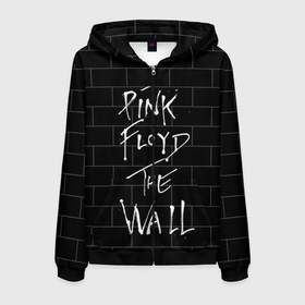 Мужская толстовка 3D на молнии с принтом PINK FLOYD в Екатеринбурге, 100% полиэстер | длина до линии бедра, манжеты и пояс оформлены мягкой тканевой резинкой, двухслойный капюшон со шнурком для регулировки, спереди молния, по бокам два кармана | pink floyd | the wall | пинк флоид | стена