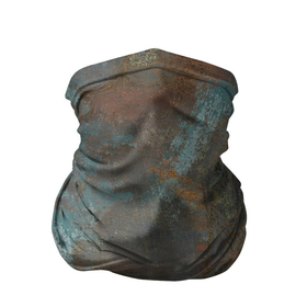 Бандана-труба 3D с принтом Rusty Metal в Белгороде, 100% полиэстер, ткань с особыми свойствами — Activecool | плотность 150‒180 г/м2; хорошо тянется, но сохраняет форму | грязный | краски | металл | разводы | ржавчина | текстура | темный | узор