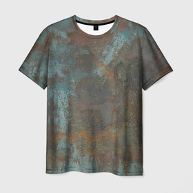 Мужская футболка 3D с принтом Rusty Metal в Кировске, 100% полиэфир | прямой крой, круглый вырез горловины, длина до линии бедер | грязный | краски | металл | разводы | ржавчина | текстура | темный | узор