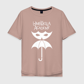 Мужская футболка хлопок Oversize с принтом Академия Амбрелла , 100% хлопок | свободный крой, круглый ворот, “спинка” длиннее передней части | the umbrella academy | umbrella | академия амбрелла | амбрелла | герб | зонтик