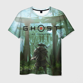 Мужская футболка 3D с принтом Ghost of Tsushima  , 100% полиэфир | прямой крой, круглый вырез горловины, длина до линии бедер | games | ghost of tsushima | ronin | samurai | игры | призрак цусимы | ронин | самурай