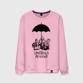 Мужской свитшот хлопок с принтом Академия Амбрелла в Белгороде, 100% хлопок |  | the umbrella academy | umbrella | академия амбрелла | амбрелла | герб | зонтик