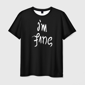 Мужская футболка 3D с принтом I am fine в Новосибирске, 100% полиэфир | прямой крой, круглый вырез горловины, длина до линии бедер | bts | bts i am fine | hoseok | j hope | jimin | jin | jk | jungkook | namjoon | rm | suga | taehyung | v | yoongi | бантан | бтс | бтс камбэк | бтс я в порядке | ви | джей кей | джей хоуп | джин | намджун | рм | тэхен | чг | чимин | чон хосок | ч