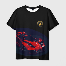 Мужская футболка 3D с принтом Lamborghini Diverso , 100% полиэфир | прямой крой, круглый вырез горловины, длина до линии бедер | bolide | car | italy | lamborghini | motorsport | power.prestige | автомобиль | автоспорт | болид | италия | ламборгини | мощь | престиж