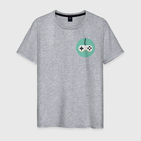 Мужская футболка хлопок с принтом GAME OVER , 100% хлопок | прямой крой, круглый вырез горловины, длина до линии бедер, слегка спущенное плечо. | game | game over | over | джостик | лого