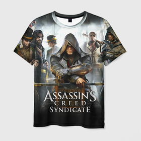 Мужская футболка 3D с принтом Assassin’s Creed в Петрозаводске, 100% полиэфир | прямой крой, круглый вырез горловины, длина до линии бедер | asasins | slayer | асасин | ассасин крид | ассассин | тамплиеры