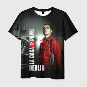 Мужская футболка 3D с принтом La casa de papel BERLIN , 100% полиэфир | прямой крой, круглый вырез горловины, длина до линии бедер | berlin | casa | de | la | papel | берлин | бумажный | дом | сериал | сериалы