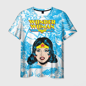Мужская футболка 3D с принтом Чудо женщина в Белгороде, 100% полиэфир | прямой крой, круглый вырез горловины, длина до линии бедер | dc | diana | vdsvar | warner bros. | warner premiere | wonder woman | чудо женщина