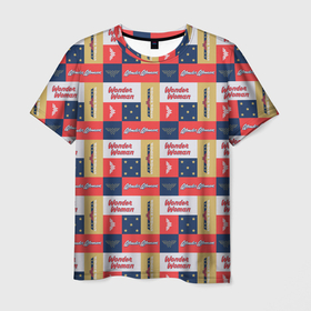 Мужская футболка 3D с принтом Паттерн Чудо женщина в Санкт-Петербурге, 100% полиэфир | прямой крой, круглый вырез горловины, длина до линии бедер | dc | diana | vdsvar | warner bros. | warner premiere | wonder woman | чудо женщина