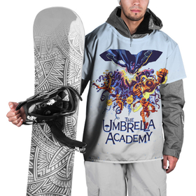 Накидка на куртку 3D с принтом Академия Амбрелла в Курске, 100% полиэстер |  | Тематика изображения на принте: the umbrella academy | umbrella | академия амбрелла | амбрелла | зонтик | комиксы