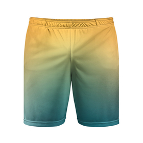 Мужские шорты спортивные с принтом Мягкий летний градиент в Санкт-Петербурге,  |  | градиент | для всех | желтый | зеленый | летний | на каждый день | обычный | переход | повседневный | яркий