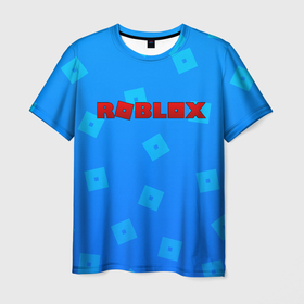 Мужская футболка 3D с принтом Roblox , 100% полиэфир | прямой крой, круглый вырез горловины, длина до линии бедер | Тематика изображения на принте: blox | game | gamer | minecraft | roblox | roblox logo | игра | казуальная игра | конструктор | раблокс | роблок | роблоки | роблокс | роблокс лого | роблокс логотип