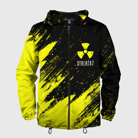 Мужская ветровка 3D с принтом STALKER 2 / СТАЛКЕР 2 в Екатеринбурге, 100% полиэстер | подол и капюшон оформлены резинкой с фиксаторами, два кармана без застежек по бокам, один потайной карман на груди | biohazard | chernobyl | cnfkrth | logo | radiation | s.t.a.l.k.e.r. | s.t.a.l.k.e.r.2 | stalker | stalker2 | биохазард | игра | игры | лого | логотип | логотипы | радиация | с.т.а.л.к.е.р | с.т.а.л.к.е.р.2 | символ | сталкер | сталкер2 | черн