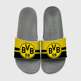 Шлепанцы с принтом BORUSSIA DORTMUND ,  |  | borussia | bundesliga | football | germani | sport | бундеслига | германия | желтый | логотип | спорт | футбол