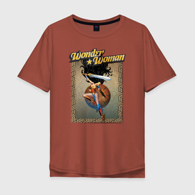 Мужская футболка хлопок Oversize с принтом Чудо-женщина в Санкт-Петербурге, 100% хлопок | свободный крой, круглый ворот, “спинка” длиннее передней части | dc | diana | vdsvar | warner bros. | warner premiere | wonder woman | чудо женщина