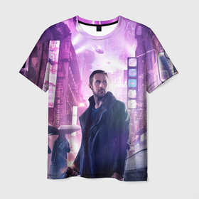 Мужская футболка 3D с принтом Бегущий по лезвию 2049 в Петрозаводске, 100% полиэфир | прямой крой, круглый вырез горловины, длина до линии бедер | bladerunner2049 | бегущийполезвию2049
