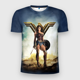 Мужская футболка 3D спортивная с принтом Wonder Woman , 100% полиэстер с улучшенными характеристиками | приталенный силуэт, круглая горловина, широкие плечи, сужается к линии бедра | justice league movie | vdpartat | wonder woman | знаки | лига справедливости | супер герои | чудо женщина