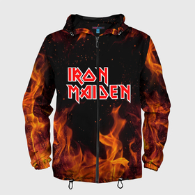 Мужская ветровка 3D с принтом Iron Maiden в Тюмени, 100% полиэстер | подол и капюшон оформлены резинкой с фиксаторами, два кармана без застежек по бокам, один потайной карман на груди | iron | iron maiden | maiden | music | rock | айрон майден | айрон мейден | музыка | рок