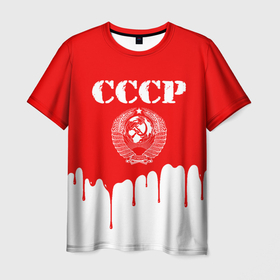 Мужская футболка 3D с принтом СССР в Смоленске, 100% полиэфир | прямой крой, круглый вырез горловины, длина до линии бедер | Тематика изображения на принте: ussr | герб | звезда | коммунист | комсомол | кпсс | красный | ленин | лого | логотип | молот | надпись | патриот | республик | ретро | рсфср | серп | символ | снг | советский | советских | социалистических