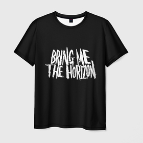 Мужская футболка 3D с принтом Bring Me The Horizon в Петрозаводске, 100% полиэфир | прямой крой, круглый вырез горловины, длина до линии бедер | bmth | bring me | bring me the horizon | bring me the horizont | doomed | hardcore | rock | бринг ми | бринг ми зе | бринг ми зе хоризон | музыка | рок