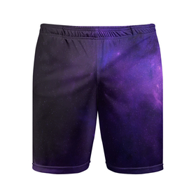 Мужские шорты спортивные с принтом Фиолетовая звезда в Новосибирске,  |  | арт | звезда | звёзды | карлик | космос | облако | синий | сияние | темный | фиолетовый | черный | яркая | яркие цвета