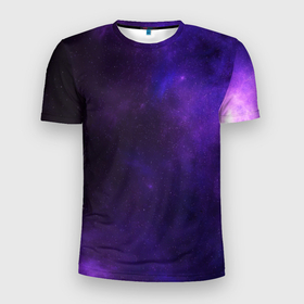 Мужская футболка 3D спортивная с принтом Фиолетовая звезда , 100% полиэстер с улучшенными характеристиками | приталенный силуэт, круглая горловина, широкие плечи, сужается к линии бедра | арт | звезда | звёзды | карлик | космос | облако | синий | сияние | темный | фиолетовый | черный | яркая | яркие цвета