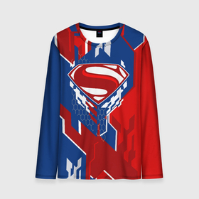 Мужской лонгслив 3D с принтом Знак Супермен , 100% полиэстер | длинные рукава, круглый вырез горловины, полуприлегающий силуэт | justice league movie | superman logo | vdpartat | геометрия | знаки | лига справедливости | логотипы | символы | супермен