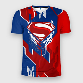 Мужская футболка 3D спортивная с принтом Знак Супермен в Екатеринбурге, 100% полиэстер с улучшенными характеристиками | приталенный силуэт, круглая горловина, широкие плечи, сужается к линии бедра | justice league movie | superman logo | vdpartat | геометрия | знаки | лига справедливости | логотипы | символы | супермен
