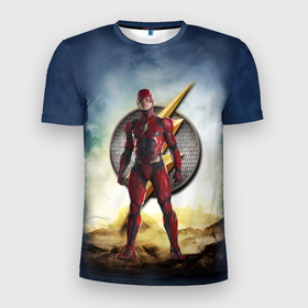 Мужская футболка 3D спортивная с принтом The Flash , 100% полиэстер с улучшенными характеристиками | приталенный силуэт, круглая горловина, широкие плечи, сужается к линии бедра | justice league movie | the flash | знаки vdpartat | лига справедливости | символы | супер герои | флэш