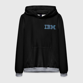 Мужская толстовка 3D с принтом IBM Company в Тюмени, 100% полиэстер | двухслойный капюшон со шнурком для регулировки, мягкие манжеты на рукавах и по низу толстовки, спереди карман-кенгуру с мягким внутренним слоем. | company | ibm | it | logo | айбиэм | компьютеры | лого