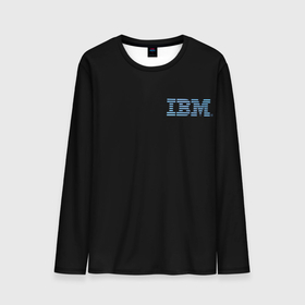 Мужской лонгслив 3D с принтом IBM Company в Новосибирске, 100% полиэстер | длинные рукава, круглый вырез горловины, полуприлегающий силуэт | company | ibm | it | logo | айбиэм | компьютеры | лого
