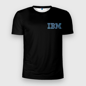 Мужская футболка 3D спортивная с принтом IBM Company в Екатеринбурге, 100% полиэстер с улучшенными характеристиками | приталенный силуэт, круглая горловина, широкие плечи, сужается к линии бедра | company | ibm | it | logo | айбиэм | компьютеры | лого