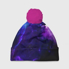 Шапка 3D c помпоном с принтом Космическое небо в Курске, 100% полиэстер | универсальный размер, печать по всей поверхности изделия | арт | звёзды | иний | космос | облако | розовый | сияние | тёмный | туманность | фиолоетовый | черный | яркие цвета