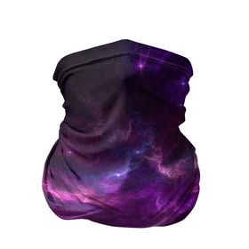 Бандана-труба 3D с принтом Космическое небо в Петрозаводске, 100% полиэстер, ткань с особыми свойствами — Activecool | плотность 150‒180 г/м2; хорошо тянется, но сохраняет форму | арт | звёзды | космос | облако | розовый | синий | сияние | туманность | фиолетовый | яркие цвета