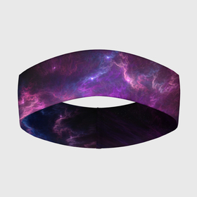 Повязка на голову 3D с принтом Космическое небо в Курске,  |  | арт | звёзды | космос | облако | розовый | синий | сияние | туманность | фиолетовый | яркие цвета