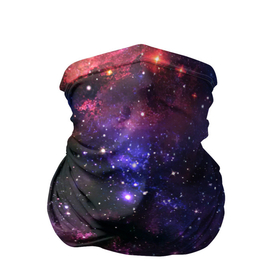 Бандана-труба 3D с принтом Космическое небо в Петрозаводске, 100% полиэстер, ткань с особыми свойствами — Activecool | плотность 150‒180 г/м2; хорошо тянется, но сохраняет форму | арт | звёзды | космос | красный | облако | розовый | синий | сияние | темный | туманность | фиолетовый | яркие цвета
