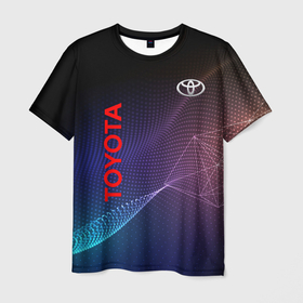 Мужская футболка 3D с принтом TOYOTA , 100% полиэфир | прямой крой, круглый вырез горловины, длина до линии бедер | auto | sport | toyota | авто | автомобиль | автомобильные | бренд | марка | машины | спорт | тойота