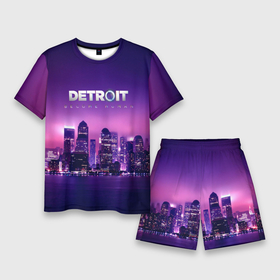 Мужской костюм с шортами 3D с принтом Detroit Become Human(S) в Тюмени,  |  | android | connor | detroit become human | game | rk 800 | urban | будущее | город | детроит | игры | мир | роботы | технологии