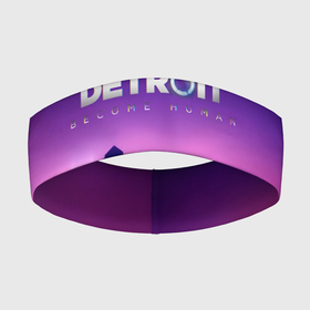 Повязка на голову 3D с принтом Detroit Become Human(S) ,  |  | android | connor | detroit become human | game | rk 800 | urban | будущее | город | детроит | игры | мир | роботы | технологии