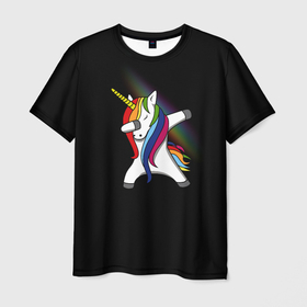Мужская футболка 3D с принтом RAINBOW в Кировске, 100% полиэфир | прямой крой, круглый вырез горловины, длина до линии бедер | casual | unicorn | для девушек | для детей | для парней | единорог | пони | радужное настроение